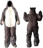 Sleeping Bag Humanoid Sleeping Bag with Thickened Warm Liner Lightweight Waterproof Sleeping Bags with Zippered Holes for Arms and Feet