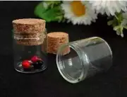20pcs Empty Sample Vials Clear Glass Bottles with Corks Jars Small bottl 15ML