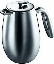 BODUM Columbia 3 Cup Double Wall French Press Coffee Maker, Matt Finish, 0.35 l, 12 oz