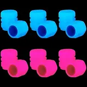 BEZANU Tire Valve Stem Caps, 12 Pcs Universal Luminous Car Tire Air Caps Cover for SUV, Car, Truck, Motorcycles, Bike (Blue and Pink)