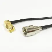 SMA male plug right angle to FME male plug RF cable assembly RG174 20CM 8inch G