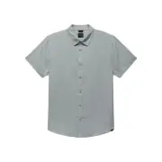 prAna Lindores Men's Button-Up Shirt, Saltwater, Large, Standard Fit