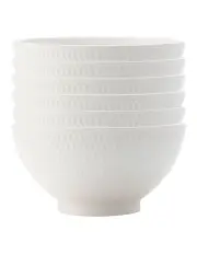 [Maxwell & Williams] Diamonds Rice Bowl 15cm Set of 6 in White