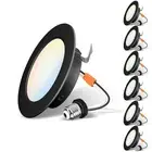 Black LED Recessed Light 4inch, Can Lighting Color Selectable 2700/3000/4000/...