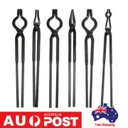 Beginner Blacksmith Tongs Blacksmith Forge Tong Tools Set Vise Anvil V-Bit Kits
