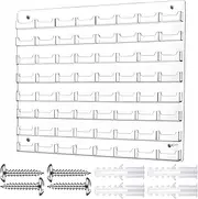 Hillban Acrylic Business Card Holder Wall Mount Clear Sticker Display Rack Multiple Card Holders Clear Acrylic Organizing Sticker Display Stand Pre Drilled(64 Pockets)