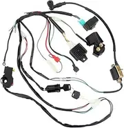 Wivplex Ignition Coil Ignition Switch, for 50cc 70cc 90cc 110cc ATV Electric Quad Wiring Harness Wire Loom Ignition Coil Kit Ignition Coil Connectors Plug