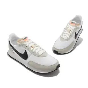 Nike 休閒鞋 Waffle Trainer 2 男女鞋 經典款 復古鞋型 舒適 情侶穿搭 麂皮 米白 黑 DH1349-100 [ACS 跨運動]