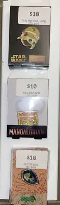 Star Wars Enamel Pin X3 - The Mandalorian, Artist Collection And Zing