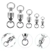 10 Pcs Solid Ring Barrel Tackle Feeder Fishing Hook Link Swivels