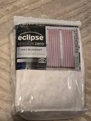 Eclipse Absolute Zero 100% Blackout One Rod Pocket Back Tab Panel 50" X 95" Snow