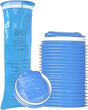 HCS Emesis Bags Bulk Case - 144 Blue Vomit Bags Disposable - Hospital Grade - 40 FL OZ - Barf Bags Disposable Car Sickness, Taxi, Travel - Portable Puke Bags (144 Bags)