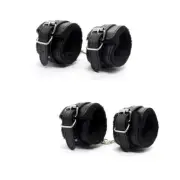 Binding Neck Collar Wrist Handcuffs Ankle Cuffs Restraint Shackle Furry