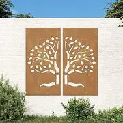 Patio Decorations pcs Corten Tree Design