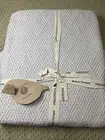 PISCATEXTIL Queen THROW BLANKET Light Gray MADE PORTUGAL 50”x 70”100% Cotton