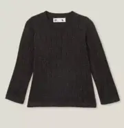 Cotton:On Kids Toddler Jenna Lurex Knit Top Black Rainbow Sparkle Size 3 NEW