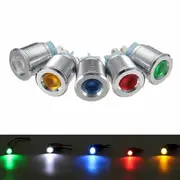 12V 24V 16mm Boat LED RV Dash Panel Warning Indicator Pilot Light Waterproof 33 WHITE