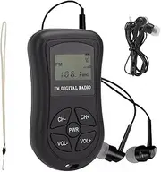 Portable Mini FM Radio, LCD Digital Display, Pocket Transistor Conference Receiver for Walking/Running