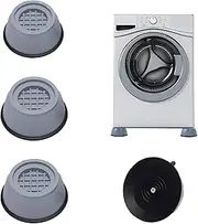 4 Pack Washing Machine Stabilizer Pads, Noise Reducing Anti-Vibration & Anti-Slip Rubber Feet for Washer and Dryer, Anti-Walk Vibration Pads