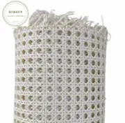 60cm x 1m Handwoven PE Rattan Plastic Cane Webbing Outdoor Up-Cycling DIY WHITE