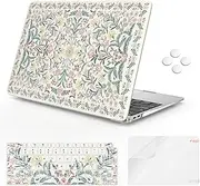 iCasso Compatible with MacBook Air 13 inch Case 2022 2021 2020-2018 Release A2337 M1 A2179 A1932, Slim Anti-Scratch Protective Plastic Hard Shell Case+Keyboard Cover for Mac Air 13.3-Pink Floral