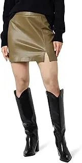 [The Drop] Women's Aiden Vegan Leather A-Line Mini Skirt