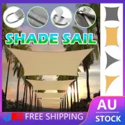 320GSM Sun Shade Sail Cloth Canopy Outdoor Awning Rectangle Square Grey 5 Size