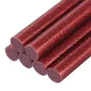 Mini Hot Glue Sticks for Glue Gun 0.43-inch x 4-inch Glitter Red 6pcs