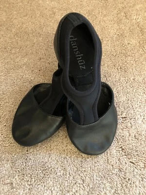 Danshuz 6515 Black Ultimate Grecian Pedini Heeled Jazz Shoes Adult Size 4.5M