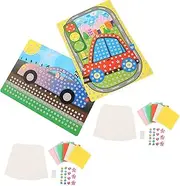 KOMBIUDA 2 Sets Mosaic Puzzle of Sticky Picture Crafts for Fun Art for Engaging Educational Activity Strengthen Parent Bond