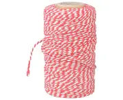 Esschert Design C2058 Chequered Striped Cooking Yarn, 100m, Red/White