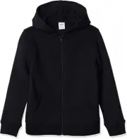 Amazon Essentials Boys and Toddlers' Fleece Zip-up Hoodie Sweatshirt BLACK MED