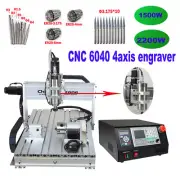CNC 6040 4axis 1500/2200W Router Desktop Engraving Milling Cutting DIY Machine