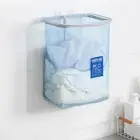 Nylon Mesh Laundry Tote Bag Foldable Laundry Hamper Home