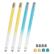 4 Pcs Stylus Pens for Touch Screens, Universal Capacitive Stylus, Blue Yellow