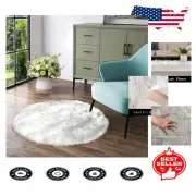 Luxurious Fluffy Sheepskin Round Rug 4ft – Perfect for Bedroom & Living Room
