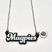 AFL Collingwood Magpies Script Necklace