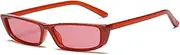 [HAOMAO] Vintage Uv400 Small Frame Narrow Rectangle Gradient Sunglasses For Women