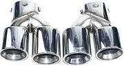 Compatible For BMW G20 G21 M340i G23 M440 G42 M240 2019+ Exhaust tip Upgrade Carbon Fiber Black Muffler Nozzle Tip Exhaust Head(Silver)