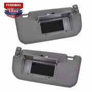 Pair Sun Visor Gray LH & RH W/ Makeup Mirror & Light for Kia Sportage 2005-2010 (for: Kia)