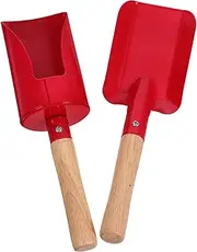 Abaodam 2pcs Garden Tools Set Ergonomic Hand Scoop Shovel for Gardening Metal Sandbox Digging Toys Garden Tools for Planting Weeding