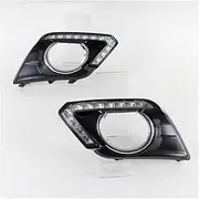 Fog Light Car LED DRL Daylights For X-trail T32 2014-2016 Yellow Turn Signal Daytime Running Headlamps Auto Driving Lamp