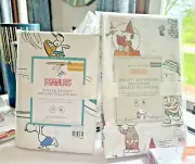 Snoopy Pottery Barn School peanuts Pillowcase Halloween Holiday + surf Dog SET 2