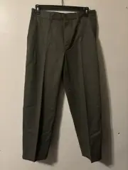 St. John’s Bay Worry Free Pants 34x30 Classic Fit Pleated Men’s Dark Olive NWT