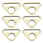 6Pcs 1.26 Inch Triangle Buckle Adjuster D Ring Triangle Buckles Light Bronze