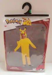 Pokemon Pikachu Child Large L 10-12 Disguise Halloween Costume Cosplay New
