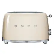 Smeg 50's Retro Style Aesthetic 2 Slice ToasterCream TSF01CRAU