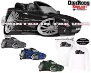 Aston Martin DB7 DB 7 Convertible Model DigiRods / Koolart Cartoon Car T Shirt