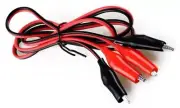 1m Crocodile Clip to Crocodile Clip Test Lead Alligator Red Black