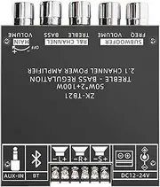 Aswalling -TB21 Bluetooth 5.0 Subwoofer Amplifier Board 50WX2+100W 2.1 Channel Power Audio Stereo Amplifier Board Bass AMP